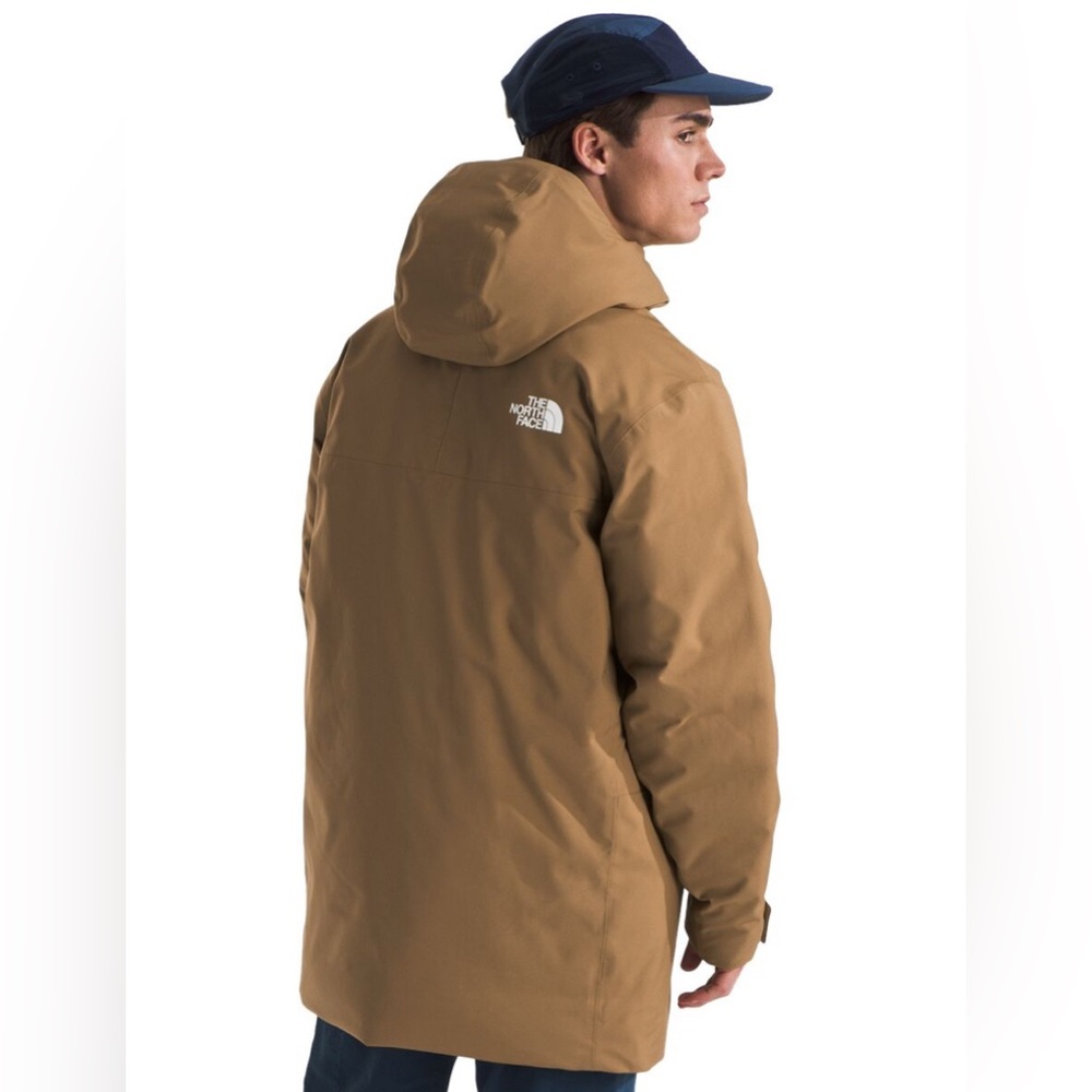 The North Face Mountain Range Down Parka 600 Men's Sz M Utility Brown NWT $400 - Picture 2 of 16